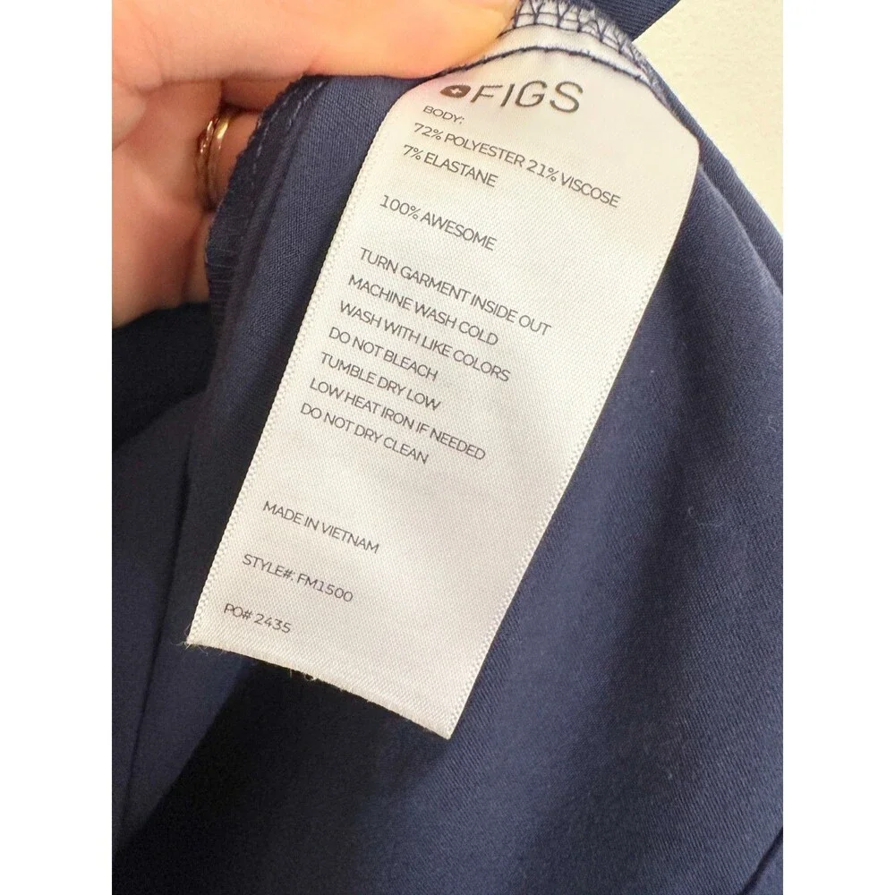 FIGS Navy Blue Scrub Set Leon Top Pisco Pants Medical Uniform Men's XXL